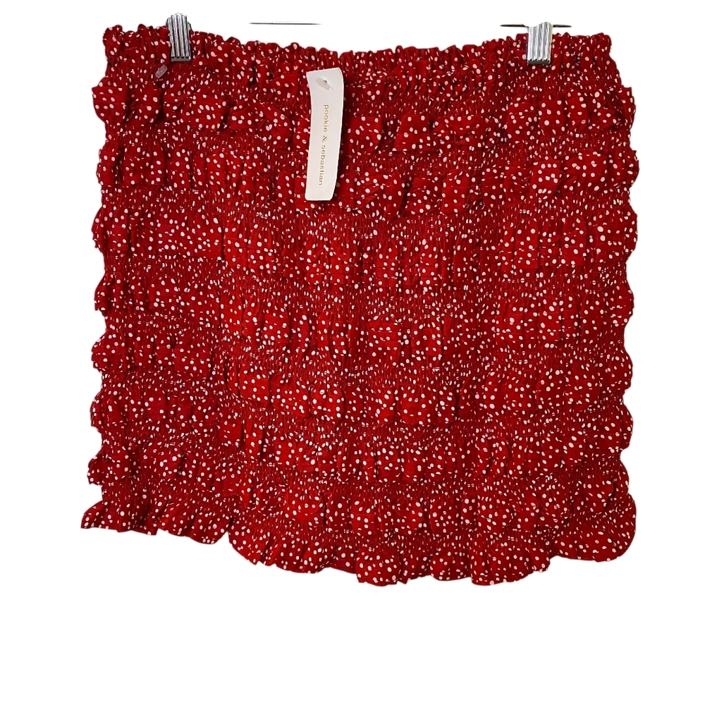 Red Polka Dot Mini Skirt